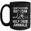 I Can't Fix Stupid But I Can Help Their Animals Vintage Mug | siriusteestore
