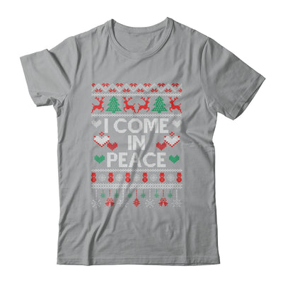 I Come In Peace I'm Peace Matching Couple Ugly Christmas Shirt & Sweatshirt | siriusteestore