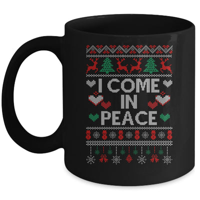 I Come In Peace I'm Peace Matching Couple Ugly Christmas Mug | siriusteestore