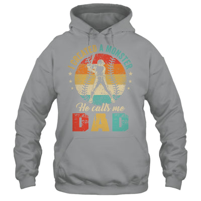 I Created A Monster He Call Me Dad Softball Baseball Shirt & Hoodie | siriusteestore