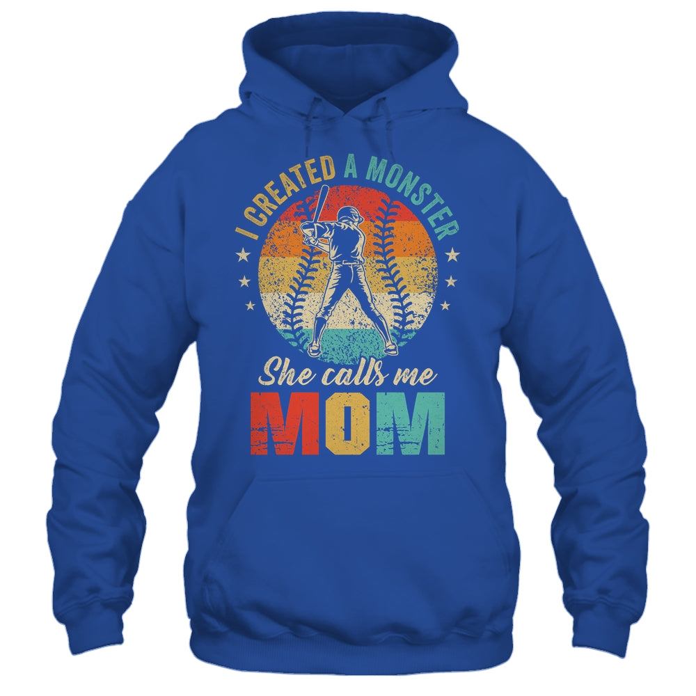 I Created A Monster She Call Me Mom Softball Baseball Shirt & Tank Top | siriusteestore