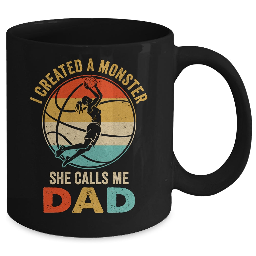 I Created A Monster She Calls Me Dad Basketball Father's Day Mug | siriusteestore