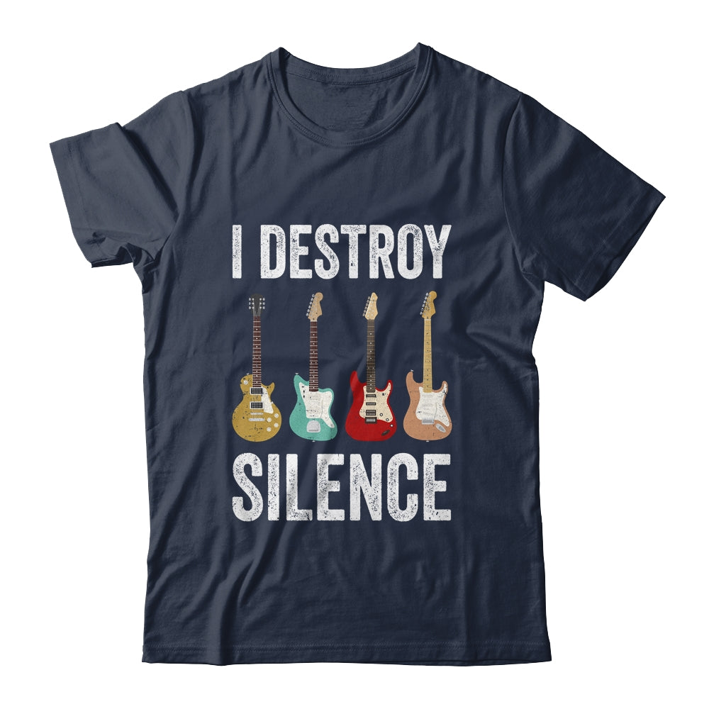 I Destroy Silence Electric Guitars Guitarist Guitar Player Shirt & Hoodie | siriusteestore