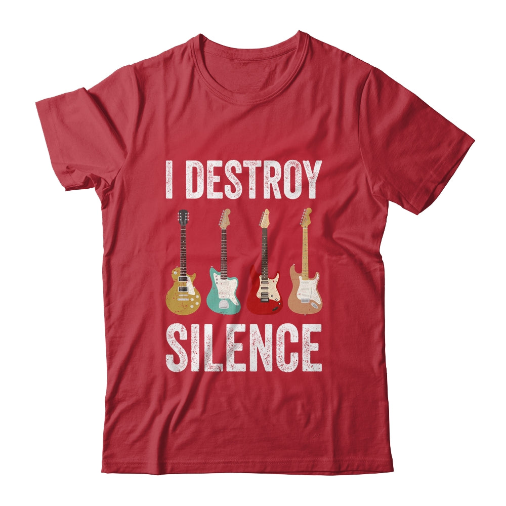 I Destroy Silence Electric Guitars Guitarist Guitar Player Shirt & Hoodie | siriusteestore