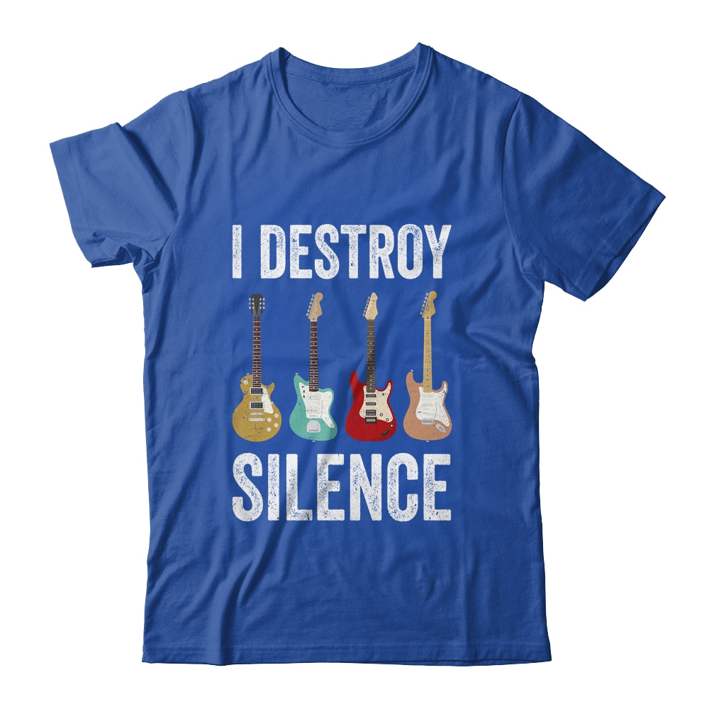 I Destroy Silence Electric Guitars Guitarist Guitar Player Shirt & Hoodie | siriusteestore