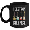 I Destroy Silence Electric Guitars Guitarist Guitar Player Mug | siriusteestore