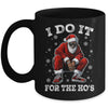 I Do It For The Hos African American Christmas Afro Santa Mug | siriusteestore