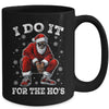I Do It For The Hos African American Christmas Afro Santa Mug | siriusteestore