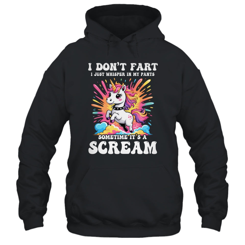 I Don't Fart I Whisper In My Pants Funny Unicorn Humor Women Shirt & Tank Top | siriusteestore