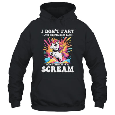 I Don't Fart I Whisper In My Pants Funny Unicorn Humor Women Shirt & Tank Top | siriusteestore