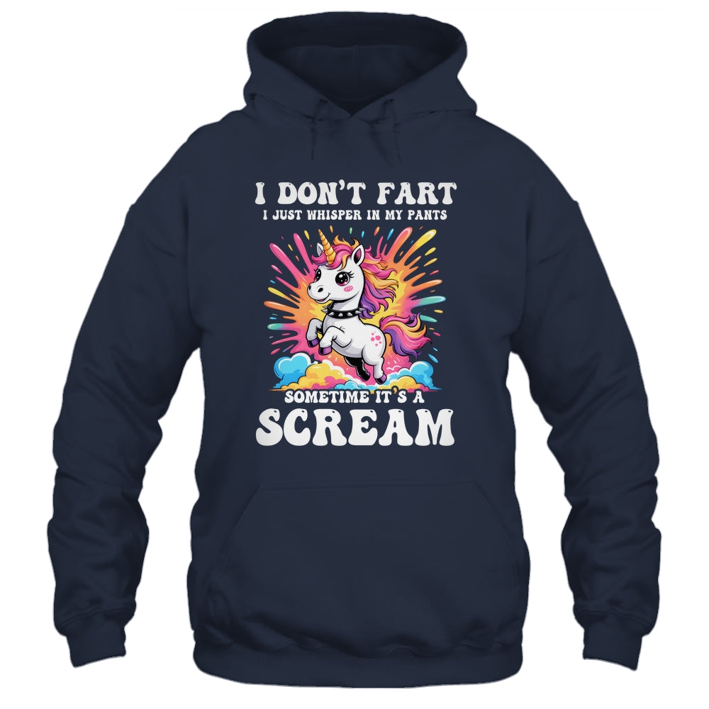 I Don't Fart I Whisper In My Pants Funny Unicorn Humor Women Shirt & Tank Top | siriusteestore