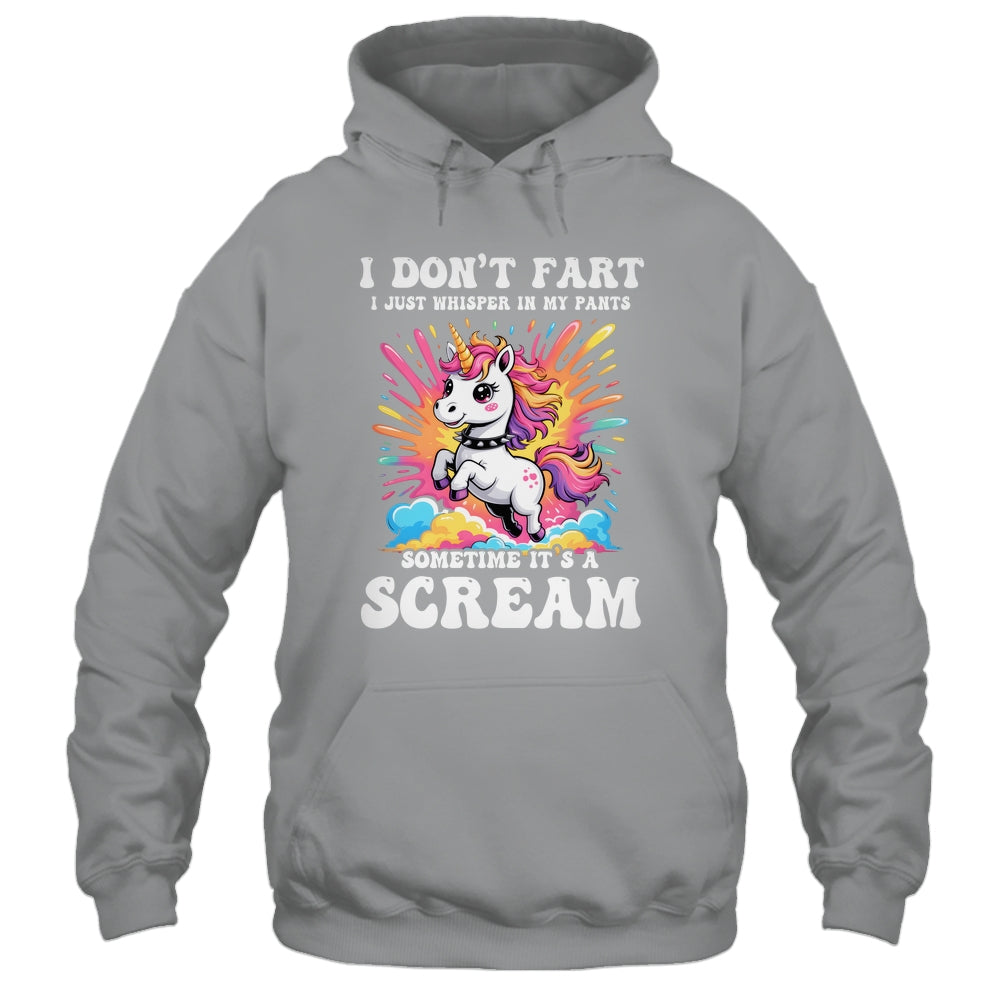 I Don't Fart I Whisper In My Pants Funny Unicorn Humor Women Shirt & Tank Top | siriusteestore