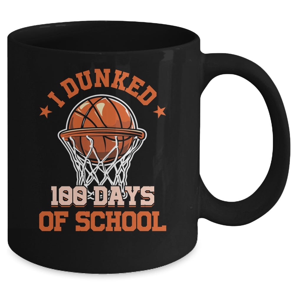 I Dunked 100 Days Of School Basketball 100th Day Boys Kids Mug | siriusteestore