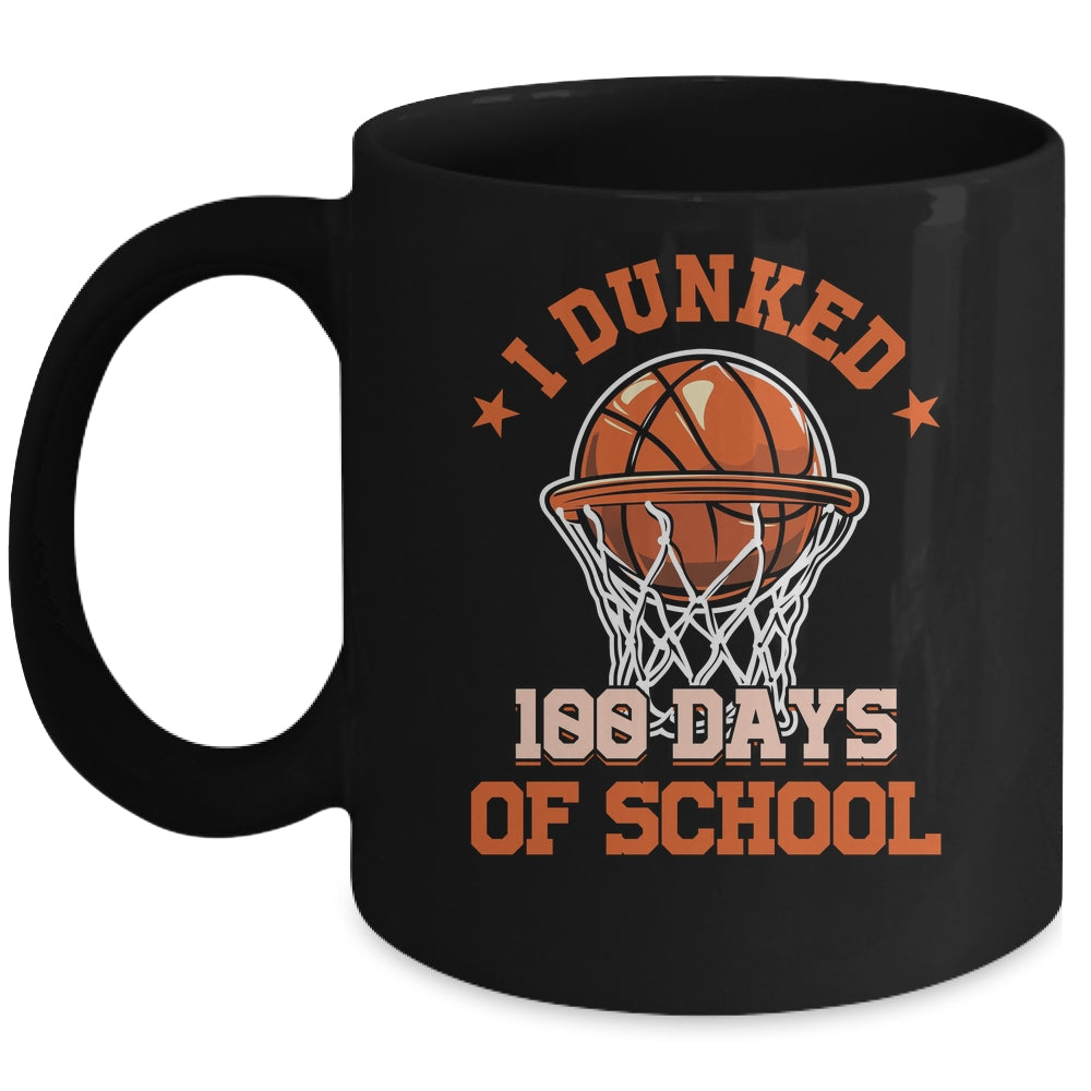 I Dunked 100 Days Of School Basketball 100th Day Boys Kids Mug | siriusteestore