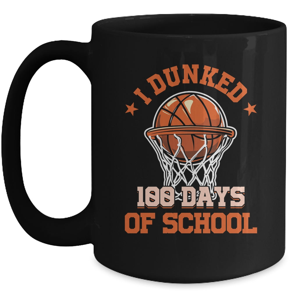 I Dunked 100 Days Of School Basketball 100th Day Boys Kids Mug | siriusteestore
