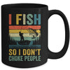 I Fish So I Don't Choke People Funny Fishing For Men Retro Mug | siriusteestore