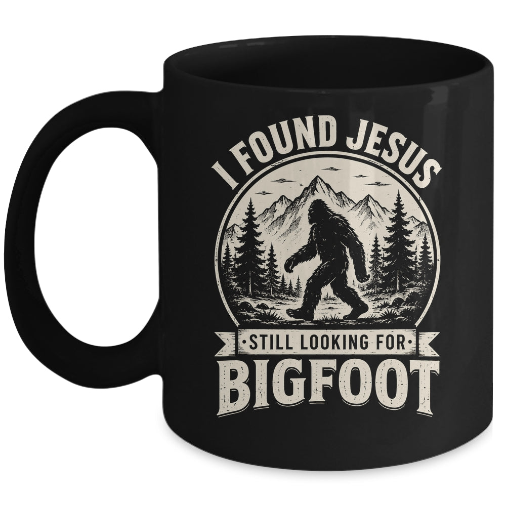 I Found Jesus Still Looking Bigfoot Funny Summer Christian Mug | siriusteestore