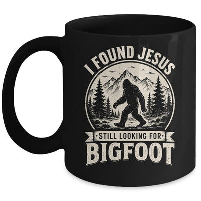 I Found Jesus Still Looking Bigfoot Funny Summer Christian Mug | siriusteestore