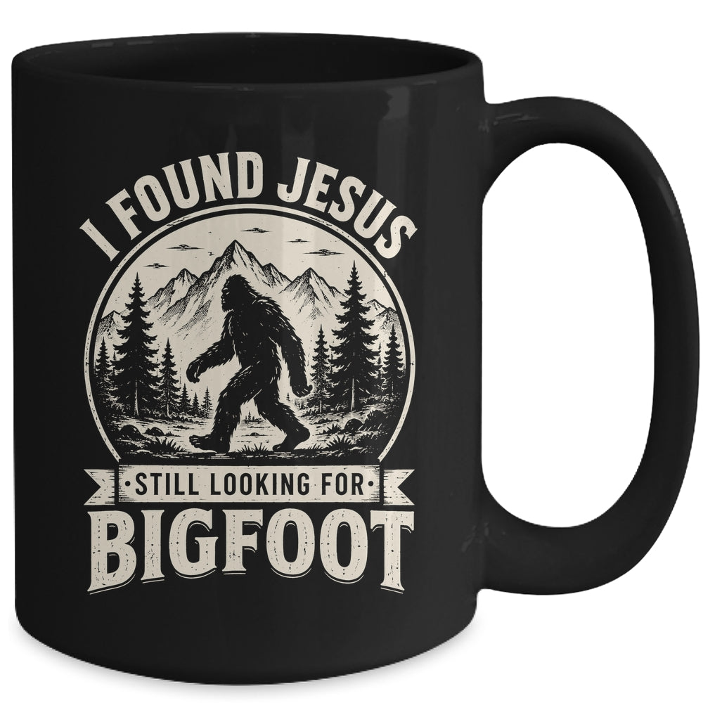 I Found Jesus Still Looking Bigfoot Funny Summer Christian Mug | siriusteestore