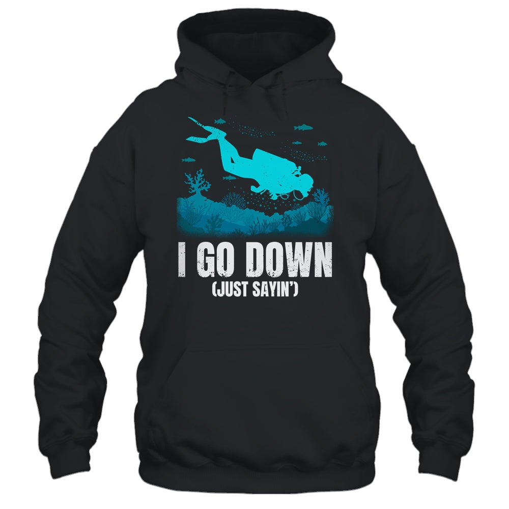 I Go Down Funny Scuba Diving Men Women Diving Scuba Diver Shirt & Tank Top | siriusteestore