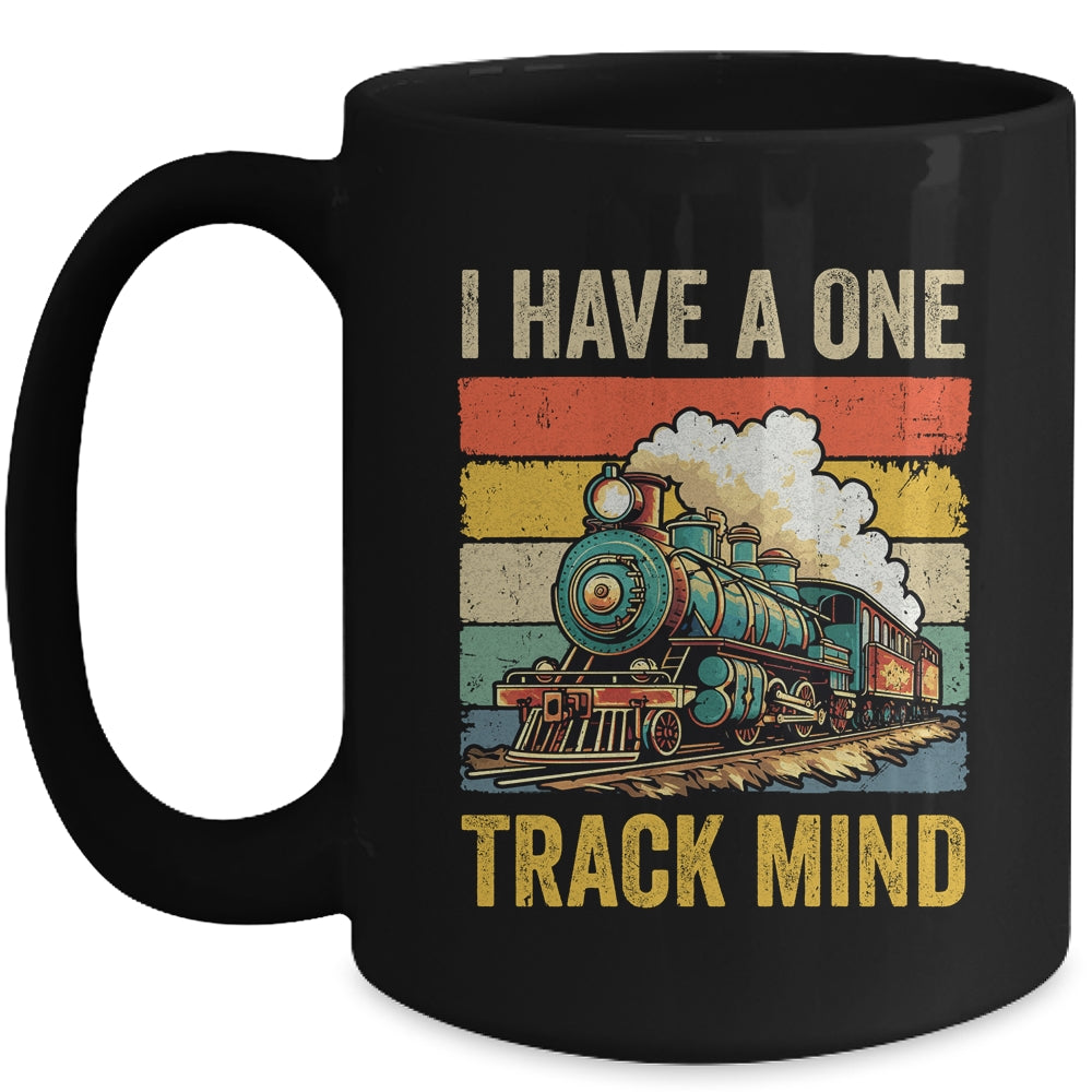 I Have A One Track Mind Train Men Women Retro Railroad Lover Mug | siriusteestore