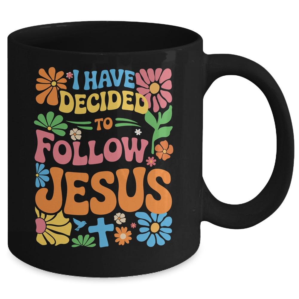 I Have Decided To Follow Jesus Retro Boho Christian Baptism Mug | siriusteestore