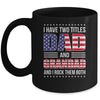 I Have Two Titles Dad And Grandad Funny Fathers Day Flag Mug | siriusteestore