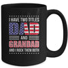 I Have Two Titles Dad And Grandad Funny Fathers Day Flag Mug | siriusteestore