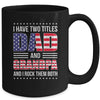 I Have Two Titles Dad And Grandpa Funny Fathers Day Flag Mug | siriusteestore