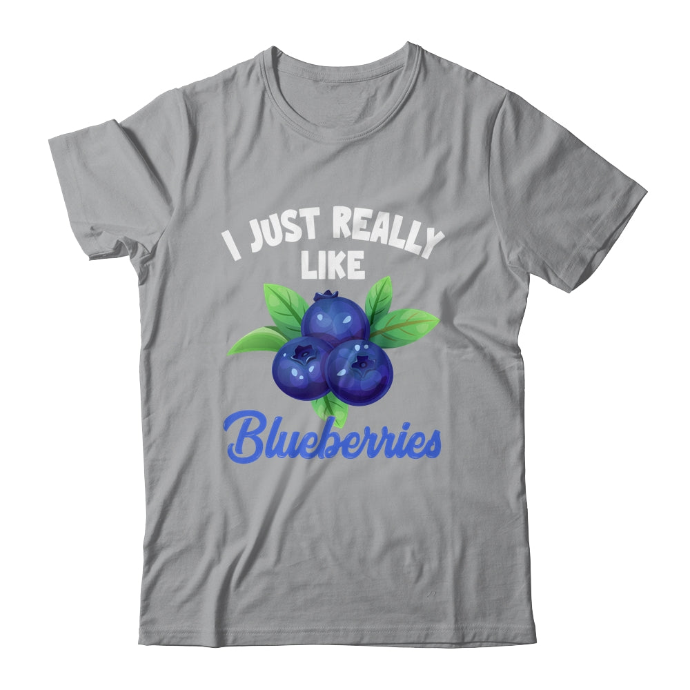 I Just Really Like Blueberries Lover Kids Boy Girls Funny Shirt & Tank Top | siriusteestore