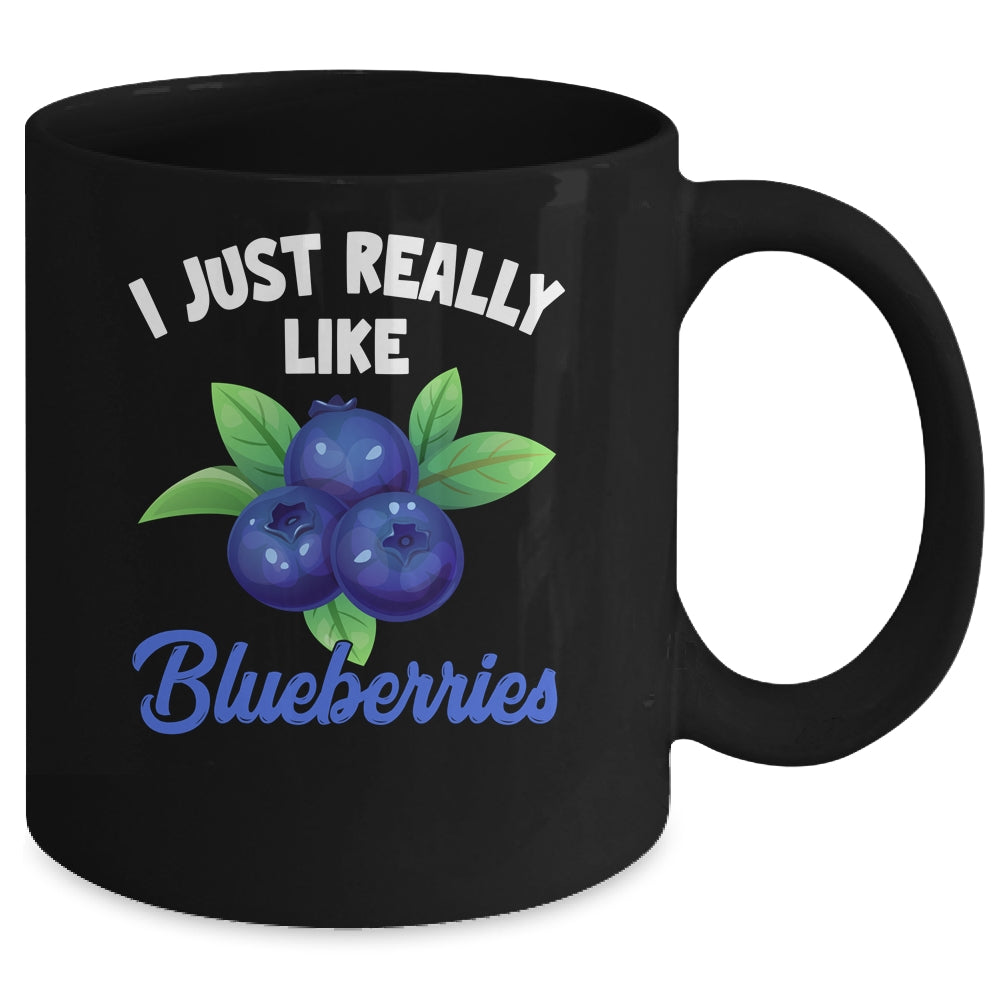 I Just Really Like Blueberries Lover Kids Boy Girls Funny Mug | siriusteestore