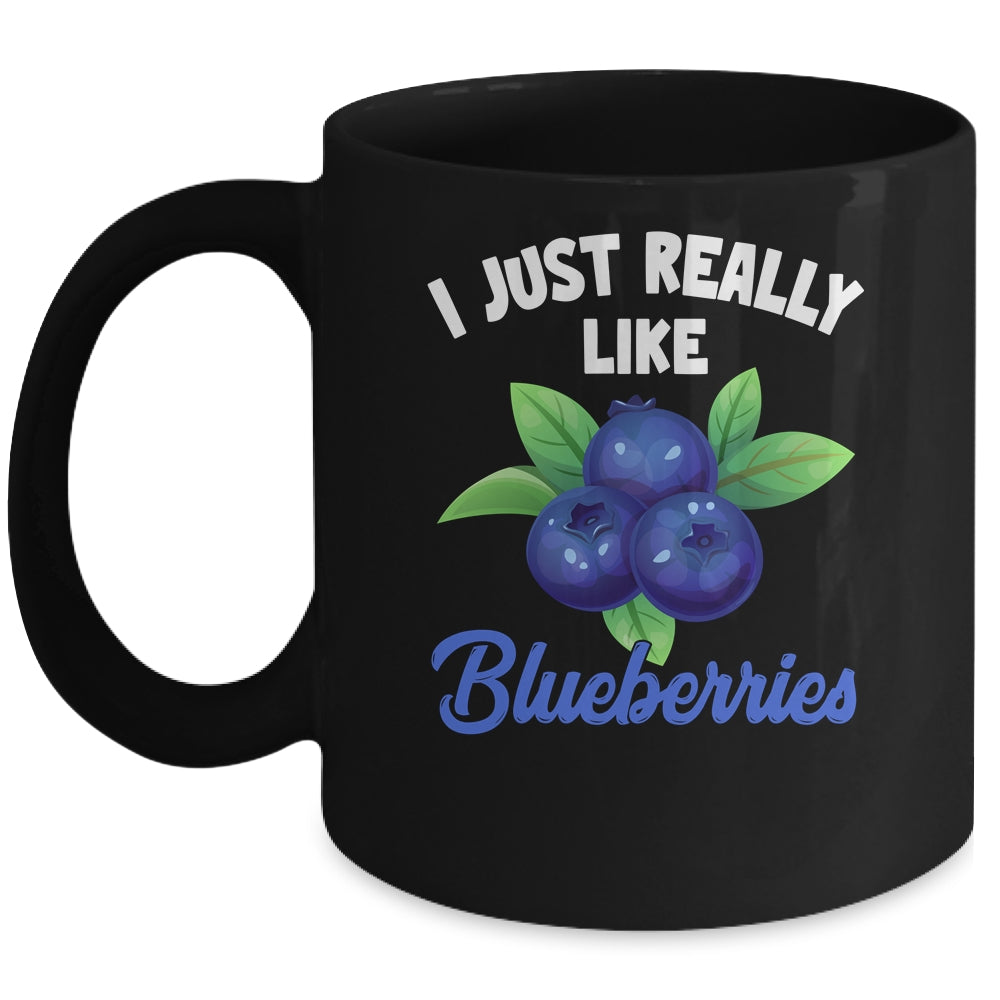 I Just Really Like Blueberries Lover Kids Boy Girls Funny Mug | siriusteestore