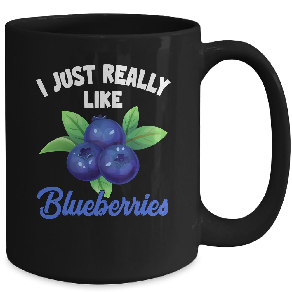 I Just Really Like Blueberries Lover Kids Boy Girls Funny Mug | siriusteestore