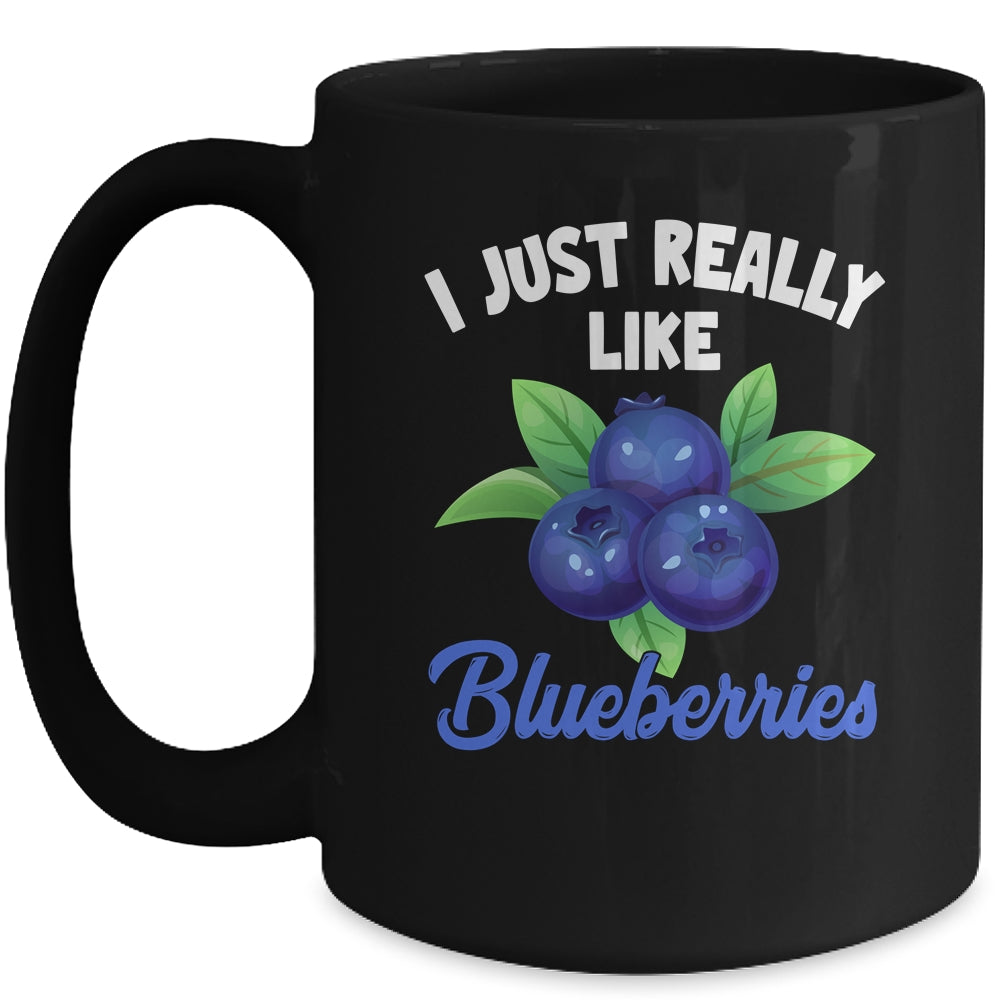 I Just Really Like Blueberries Lover Kids Boy Girls Funny Mug | siriusteestore