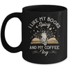 I Like My Books Spicy And My Coffee Icy Skeleton Book Lovers Mug | siriusteestore