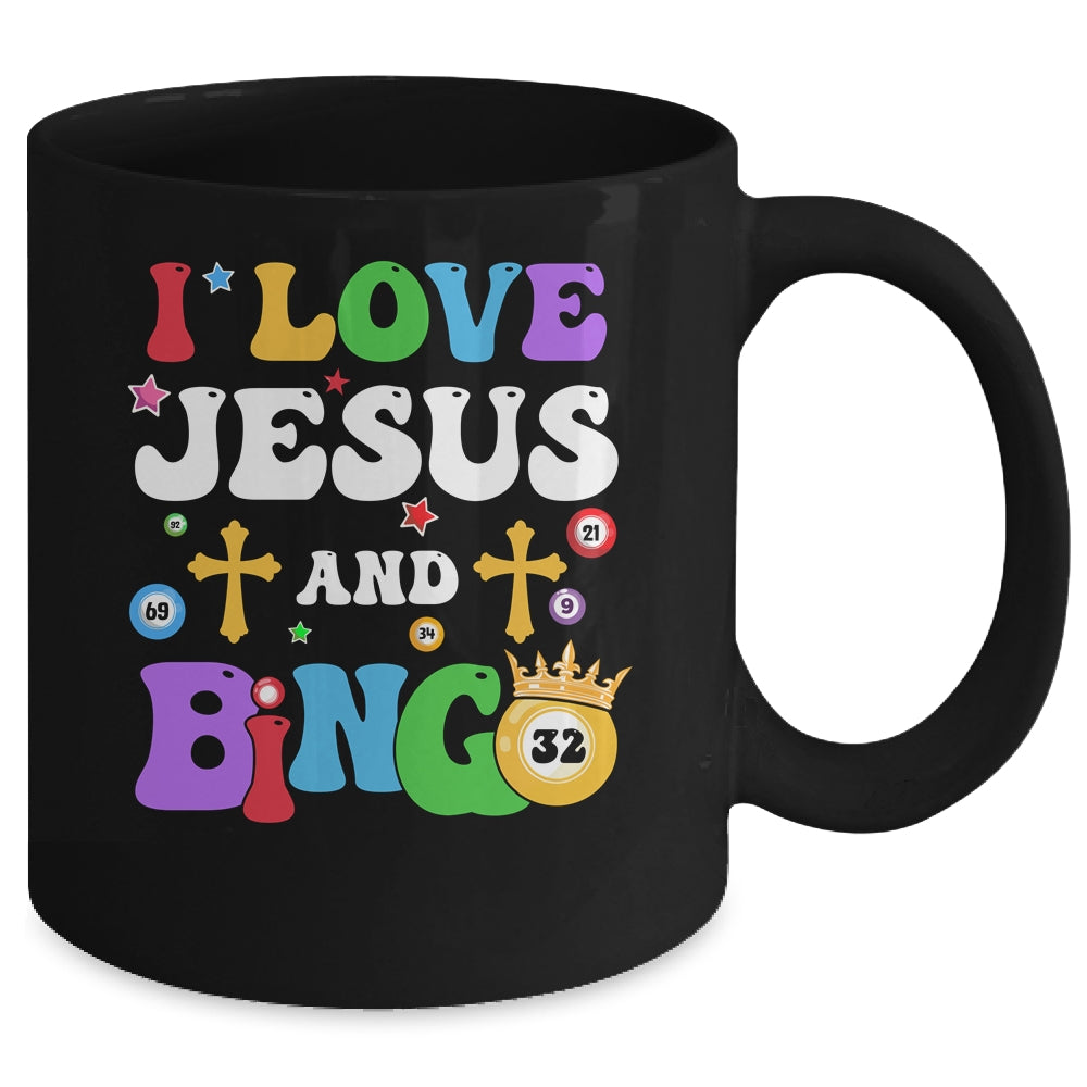 I Love Jesus And Bingo Christian Cross Board Games Mug | siriusteestore