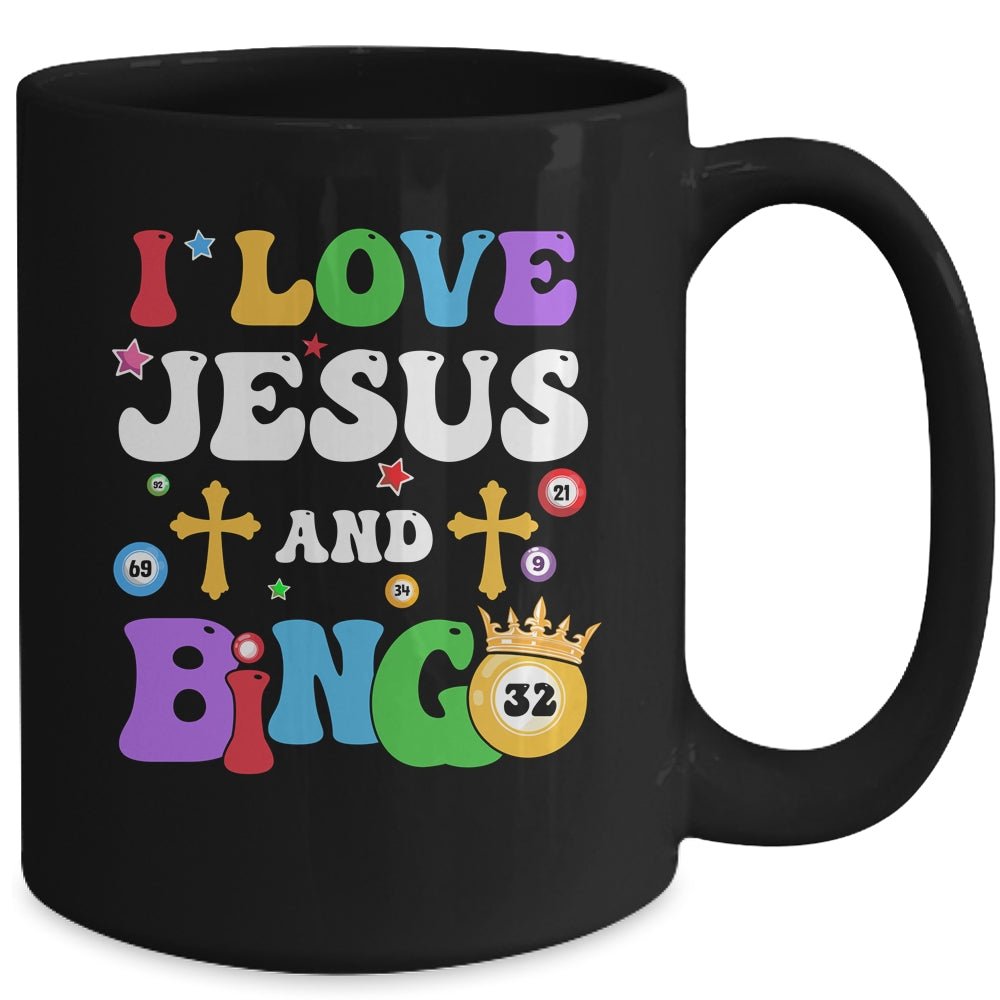 I Love Jesus And Bingo Christian Cross Board Games Mug | siriusteestore