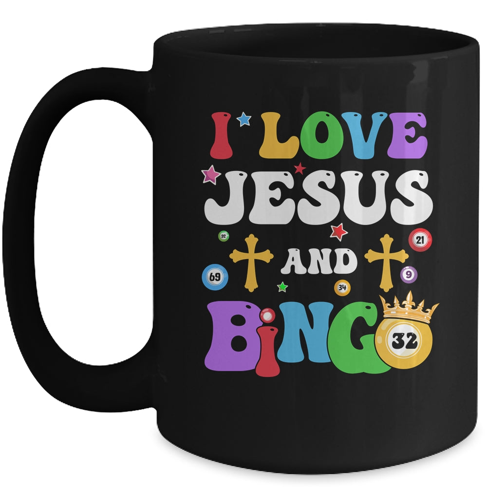 I Love Jesus And Bingo Christian Cross Board Games Mug | siriusteestore