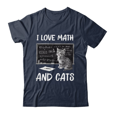 I Love Math And Cats Funny Cat Lover Science Teacher Student Shirt & Tank Top | siriusteestore
