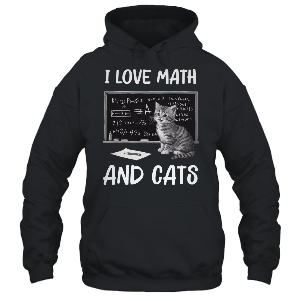 I Love Math And Cats Funny Cat Lover Science Teacher Student Shirt & Tank Top | siriusteestore