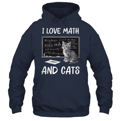 I Love Math And Cats Funny Cat Lover Science Teacher Student Shirt & Tank Top | siriusteestore
