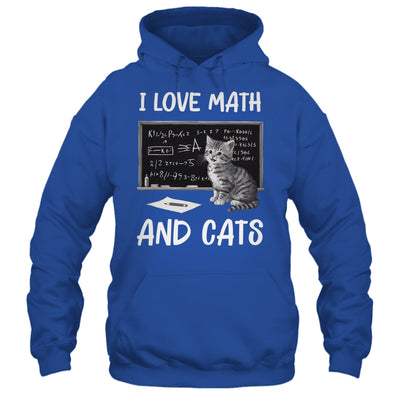 I Love Math And Cats Funny Cat Lover Science Teacher Student Shirt & Tank Top | siriusteestore