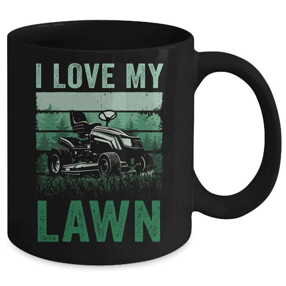 I Love My Lawn Mowing For Women Men Grass Cutter Vintage Mug | siriusteestore