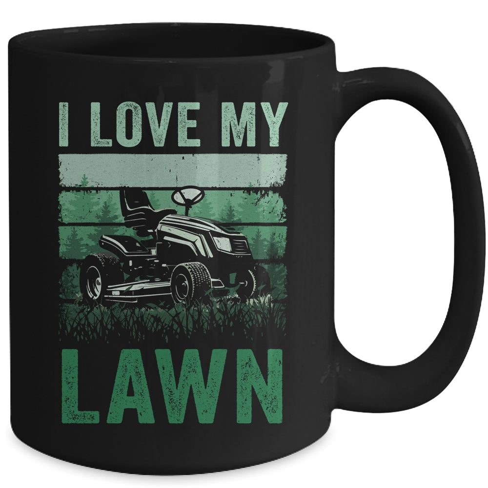 I Love My Lawn Mowing For Women Men Grass Cutter Vintage Mug | siriusteestore
