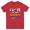 I Love My Two Moms Lesbian LGBT Pride For Kids Youth Shirt | siriusteestore