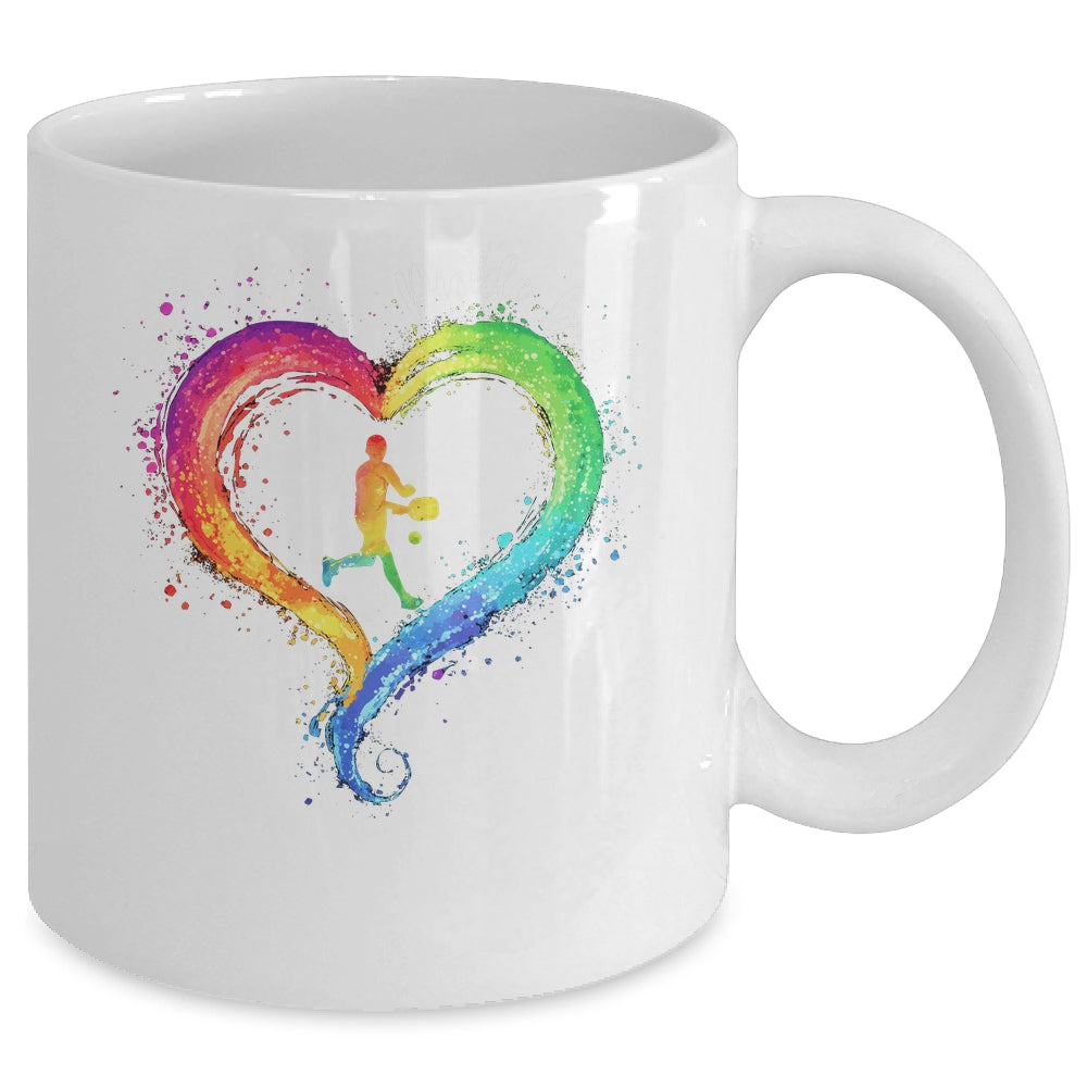 I Love Pickleball Watercolors Funny Pickleball Girl Player Mug | siriusteestore