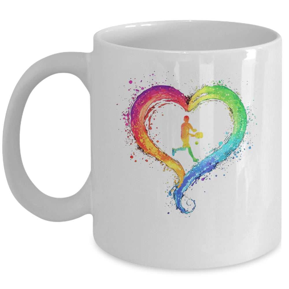 I Love Pickleball Watercolors Funny Pickleball Girl Player Mug | siriusteestore