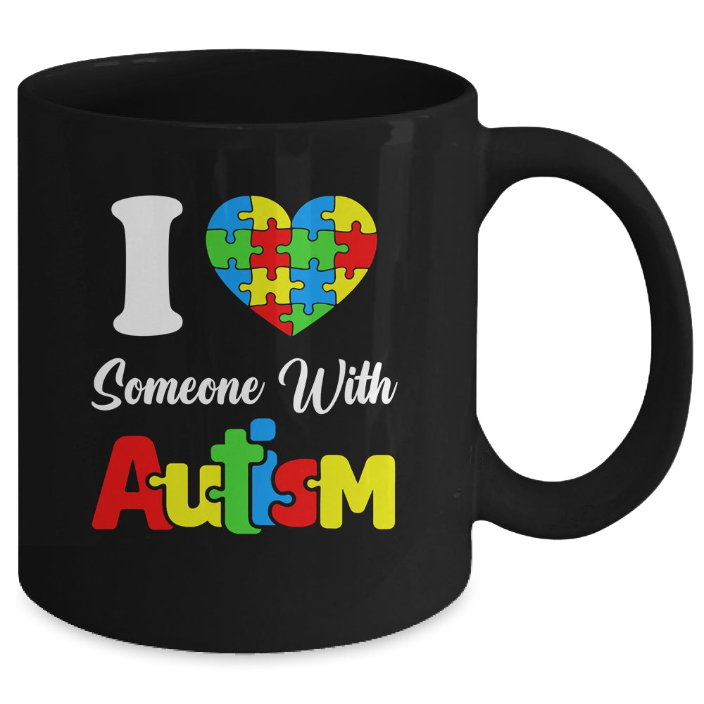 I Love Someone With Autism I Heart Autistic April Men Women Mug | siriusteestore