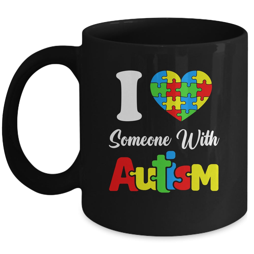 I Love Someone With Autism I Heart Autistic April Men Women Mug | siriusteestore