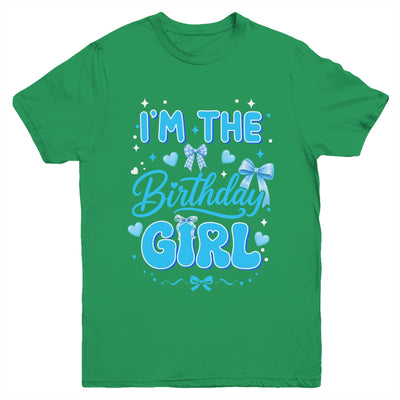 I'M The Birthday Girl Family Coquette Bow Blue Cute Youth Shirt | siriusteestore